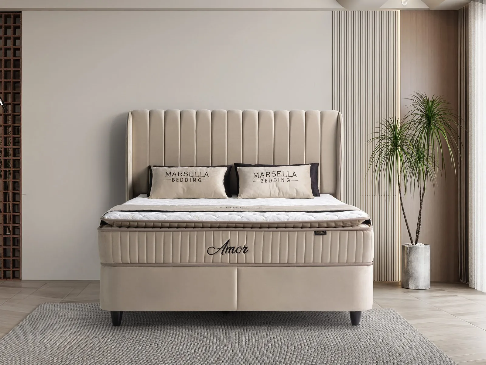 Amor opbergbed met hoofdbord