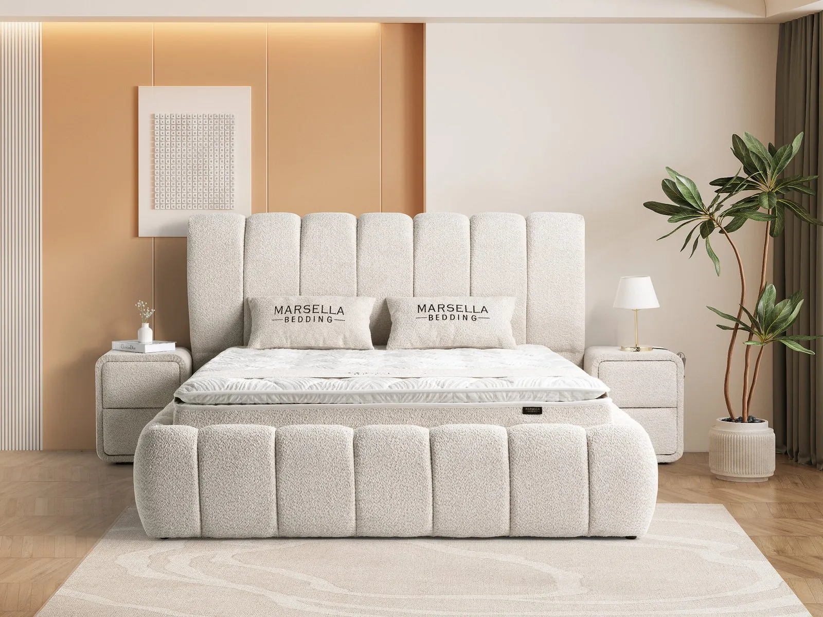 Balance opbergbed met hoofdbord