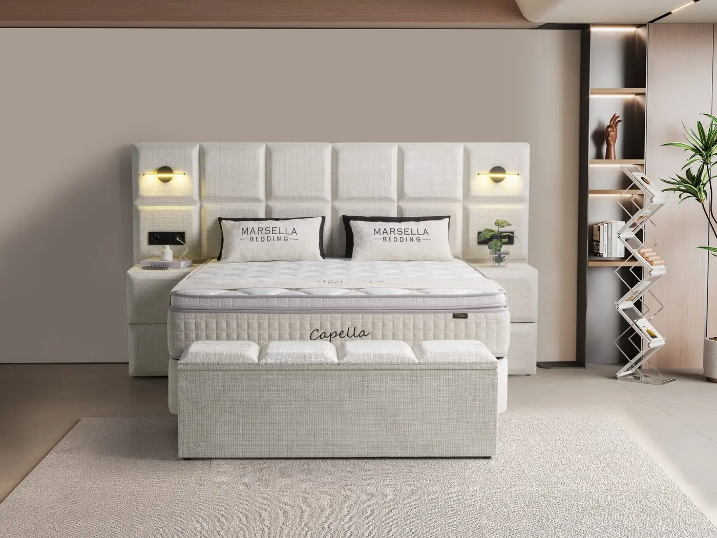 Capella storage bed with headboard