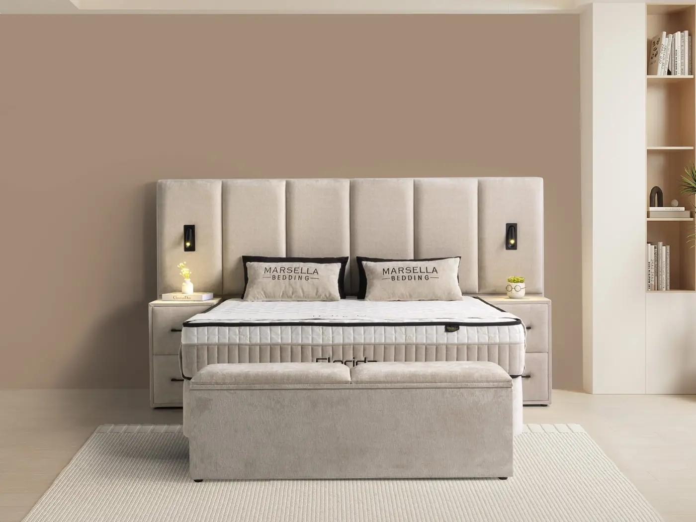 Florida storage bed with headboard
