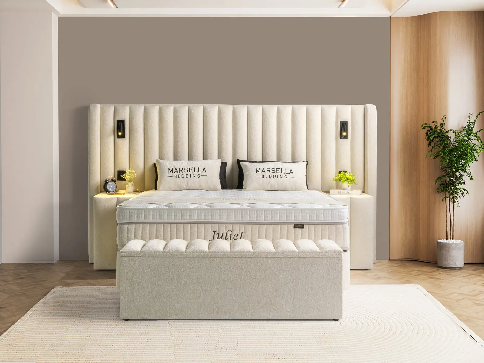 Juliet opbergbed met hoofdbord