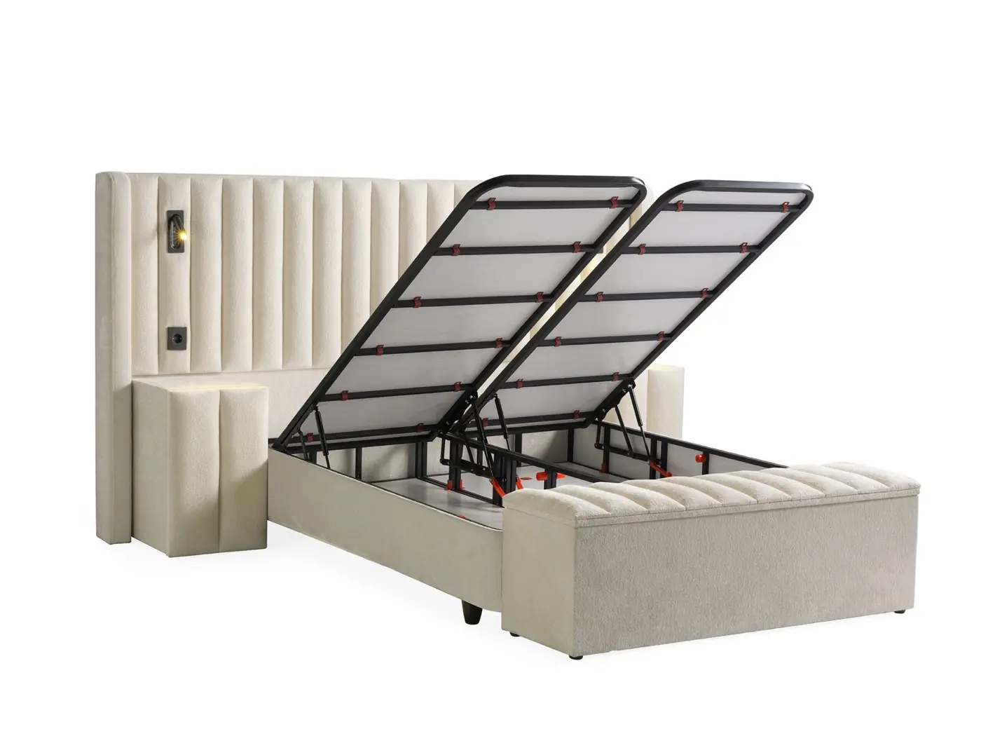 Juliet opbergbed met hoofdbord