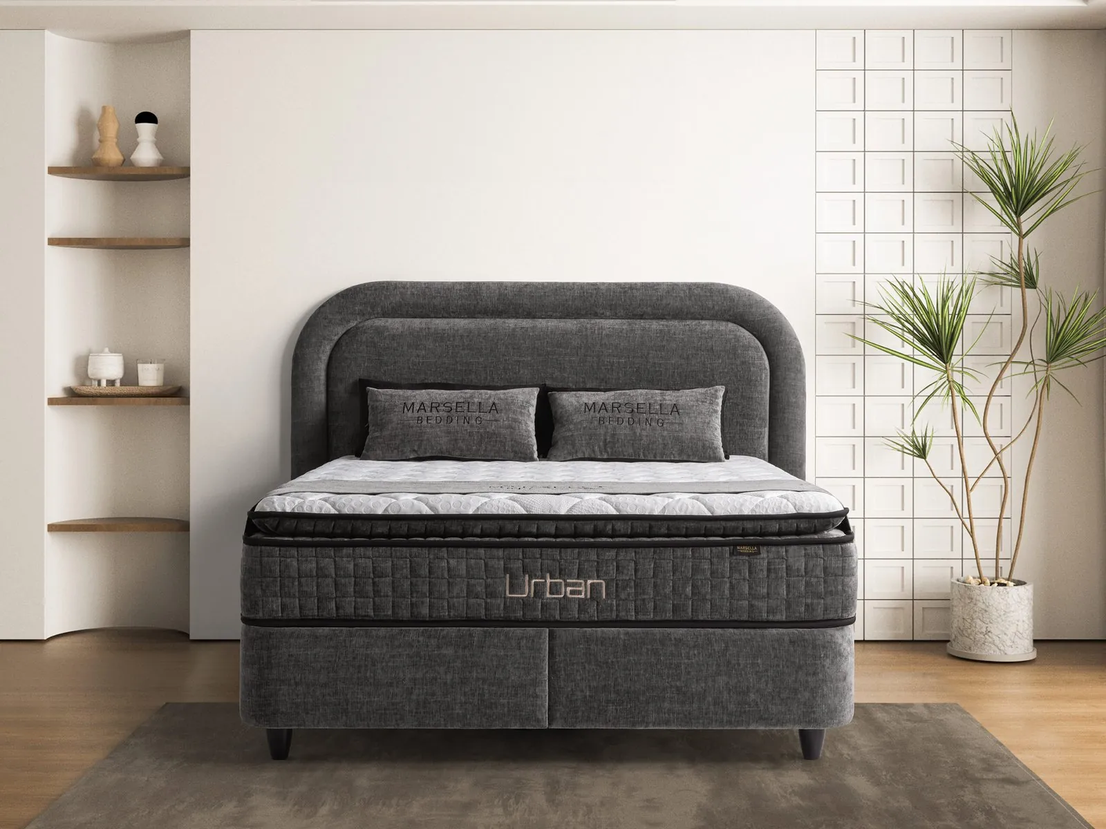 Urban opbergbed met hoofdbord