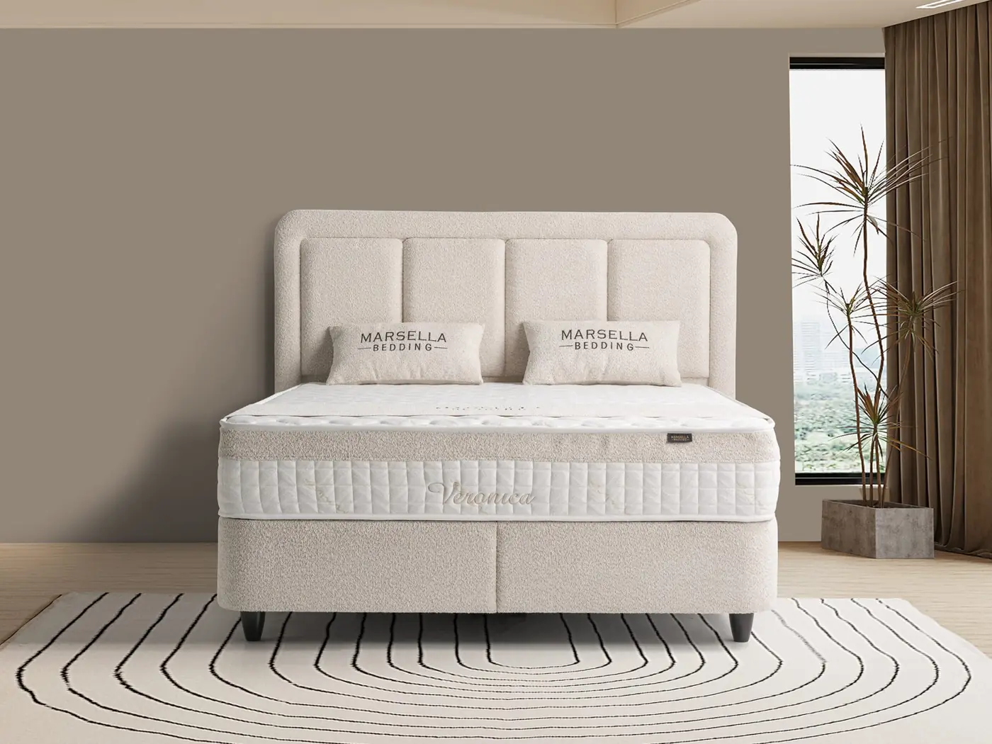 Veronica storage bed with headboard